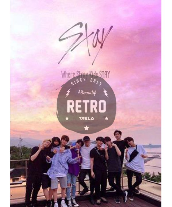K-Pop Temalı Tablo 31 - Ahşap Retro Tablo